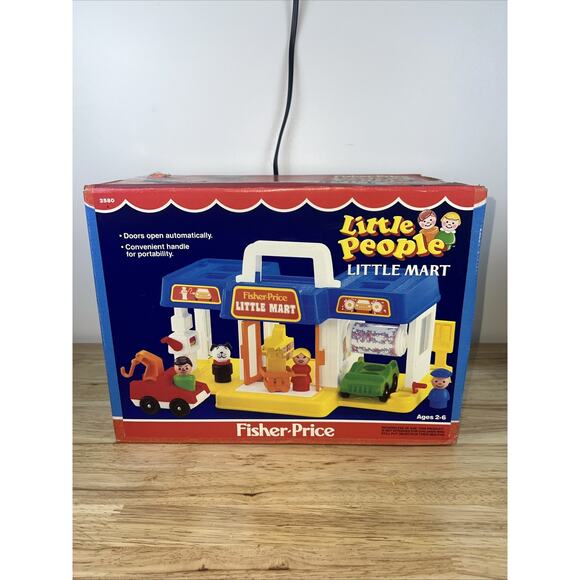 Vintage 1986 Fisher Price Little People Little Mini Mart W/Box. Missing 1 Piece - Picture 8 of 11